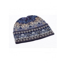 Skullies & Beanies Women's 100% Alpaca Wool Hat Knit Unisex Beanie Winter Seasons - Winter Blue - CP11O58YD2L $50.14