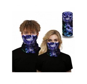 Balaclavas Seamless Face Mask Neck Gaiter Protection Windproof Face Mask Scarf - Purple Skull - C0197SKN0CG $12.99