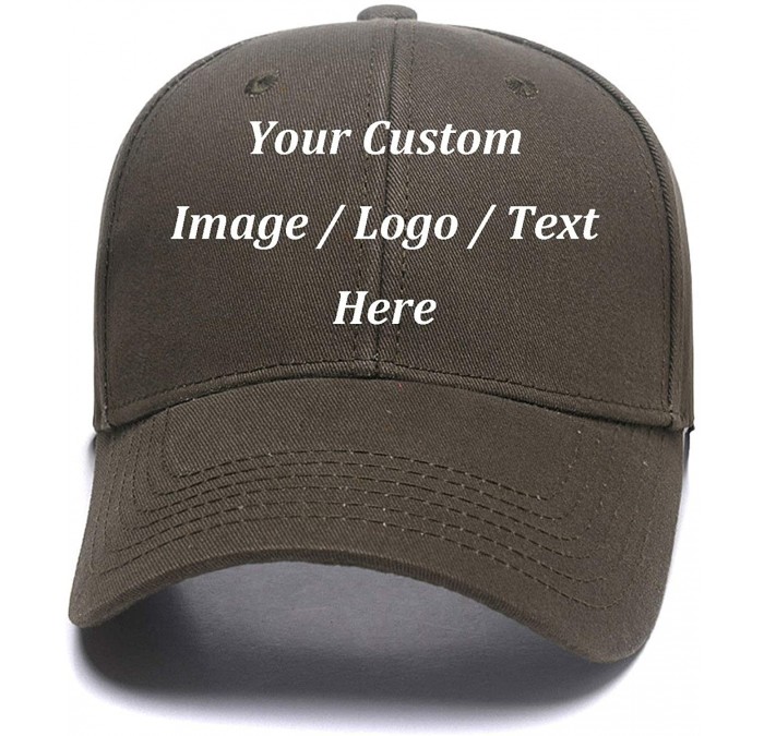 Baseball Caps Custom Baseball Hat-Snapback.Design Your Own Adjustable Metal Strap Dad Cap Visors - Army Green - CD18KRIIYUG $...