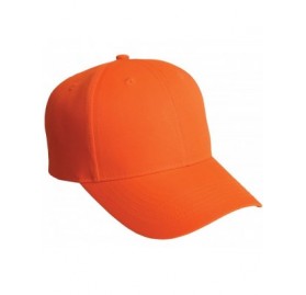 Baseball Caps Men's Solid Enhanced Visibility Cap - Safety Orange - CH11NGRYWZF $9.57