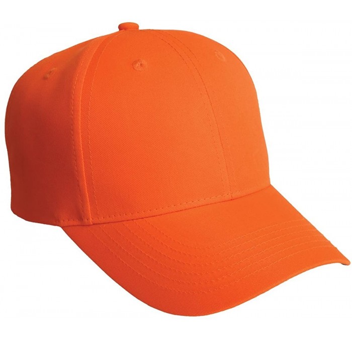 Baseball Caps Men's Solid Enhanced Visibility Cap - Safety Orange - CH11NGRYWZF $18.19
