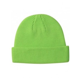 Skullies & Beanies Warm Daily Slouchy Beanie Hat Knit Cap for Men and Women - Lime Green - C818WWR9S35 $11.62