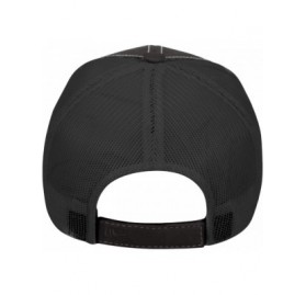 Baseball Caps Custom Trucker Mesh Back Hat Embroidered Your Own Text Curved Bill Outdoorcap - Black - CX18S6DKXW3 $20.62