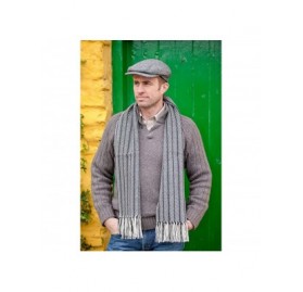 Newsboy Caps Weavers Men's Irish Flat Cap Wool Grey Herringbone Made in Ireland - CQ11QZDKM83 $48.27