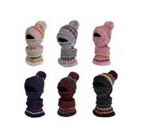 Skullies & Beanies Winter Knit Beanie Hat Skull Cap Neck Warmer Scarf Set for Women and Girls - Black - CW18ZH2IIKE $13.29