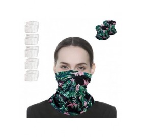 Balaclavas 12PCS Neck Gaiters with Filters- Bandana Face Mask Scarf Face Cover for Women Men - Green - CE199OYK7AH $14.46
