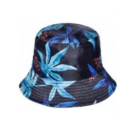Bucket Hats Fashion Print Bucket Hat Summer Fisherman Cap for Women Men - Deep Blue - C818U2Q378K $13.17