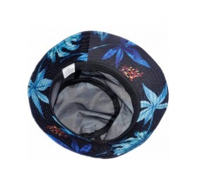 Bucket Hats Fashion Print Bucket Hat Summer Fisherman Cap for Women Men - Deep Blue - C818U2Q378K $13.17