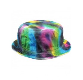 Bucket Hats 100% Cotton Packable Fishing Hunting Summer Travel Bucket Cap Hat - Tie Dye Color - B - C818EMGXCR2 $12.97