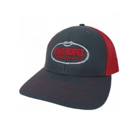 Baseball Caps 6-Panel Mesh Back Adjustable Snapback Trucker Hat - Grey/Red - CE18QIHQST2 $20.37