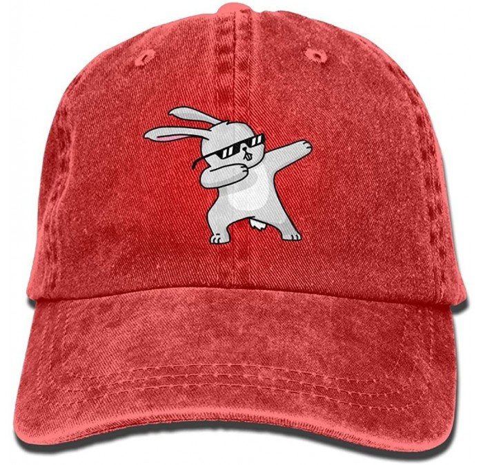 Baseball Caps Cowboy Hat Cap For Men Women Dabbing Easter Bunny - Red - CV18CEMTDCR $11.91