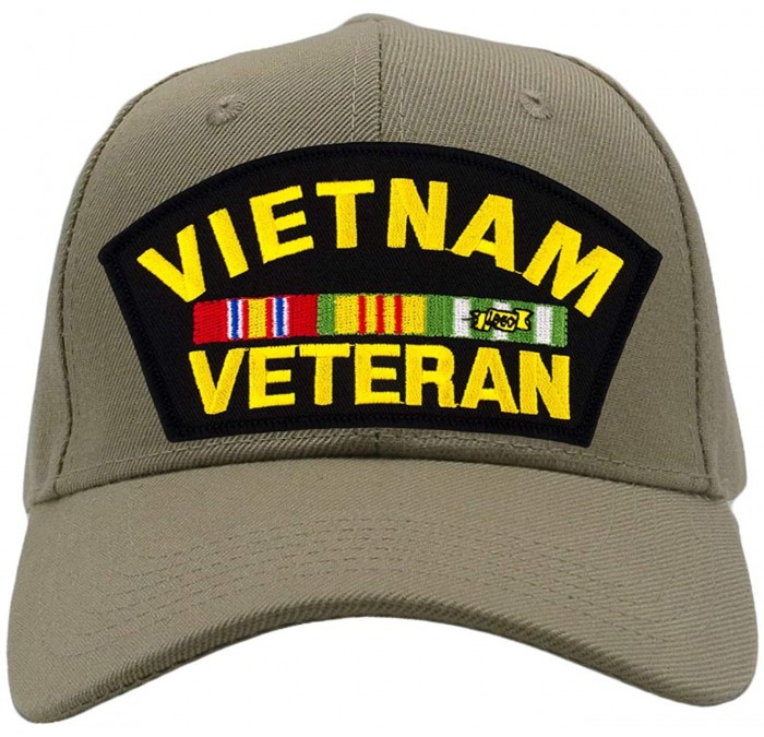 Baseball Caps Vietnam Veteran Hat/Ballcap Adjustable-Back"One Size Fits Most" - Tan/Khaki - C018QEK9NU6 $50.39
