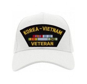 Baseball Caps Korea & Vietnam Veteran Hat/Ballcap Adjustable One Size Fits Most - White - CV18ORQ6DH4 $22.14