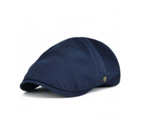Newsboy Caps Cotton Flat Cap Cabbie Hat Gatsby Ivy Cap Irish Hunting Hat Newsboy - Navy - CG12O29OECV $16.39