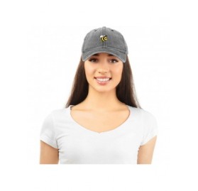 Baseball Caps Bumble Bee Baseball Cap Dad Hat Embroidered Womens Girls - Washed Black - CE18W6D0LKU $12.07