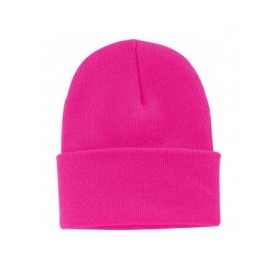 Skullies & Beanies Port Authority Perfect Warm Fleece Anti Pill Beanie - Neon Pink Glow - CO12CLDUL1N $8.81
