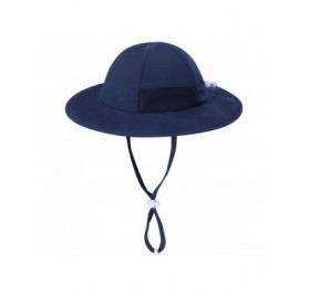Sun Hats Toddler's Adjustable UPF 50+ Sun Protection Wide Brim Travel Hat - Navy - CH193ZW9M3I $10.07