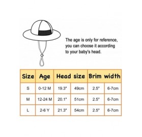 Sun Hats Toddler's Adjustable UPF 50+ Sun Protection Wide Brim Travel Hat - Navy - CH193ZW9M3I $10.07