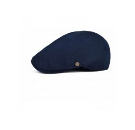 Newsboy Caps Cotton Flat Cap Cabbie Hat Gatsby Ivy Cap Irish Hunting Hat Newsboy - Navy - CG12O29OECV $16.39