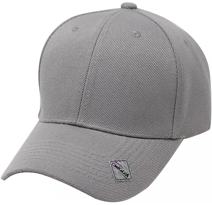 Baseball Caps Baseball Hat Adjustable Blank Cap Mid Profile Structured Baseball Cap - Ball Cap Charcoal - CD18IKGW942 $20.50