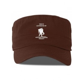 Baseball Caps United States Wounded Warrior Project Flat Roof Military Hat Cadet Army Cap Flat Top Cap - Coffee - CG18Y8EYLIT...