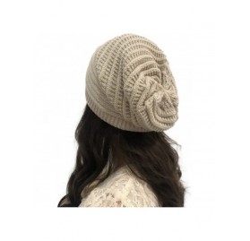Skullies & Beanies Beanie Unisex Winter Cozy Cable Knit Hat for Women/Men - Beige - CM18Z08597D $8.73