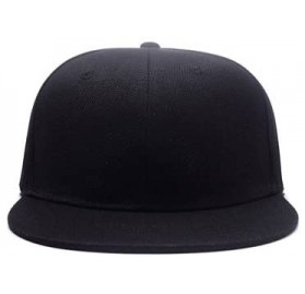 Baseball Caps Men Women Custom Flat Visor Snaoback Hat Graphic Print Design Adjustable Baseball Caps - Black - CT18GET60LM $1...