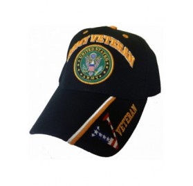 Baseball Caps Army Black Baseball Cap Veteran V American Flag USA Hat United States Patriotic - CV11BMUN8DZ $8.20