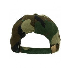 Baseball Caps Baseball Caps Dad Hats 100% Cotton Polo Style Plain Blank Adjustable Size - Woodland - CY18EZ8QN4A $9.96