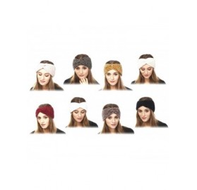 Cold Weather Headbands Women's Soft Knitted Winter Headband Head Wrap Ear Warmer (Chenille-Ivory) - Chenille-Ivory - CB18IXDW...
