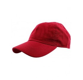 Baseball Caps Baseball Caps Dad Hats 100% Cotton Polo Style Plain Blank Adjustable Size - Red - C618EZ5NXRL $7.81