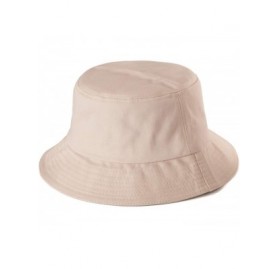 Bucket Hats Womens Bucket Hat Fishing Hat - Black Cotton Bucket Hats for Women Sun Hat Cap - Beige - CH18KN30U0T $9.65