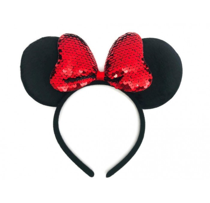 Headbands Mickey Mouse Minnie Mouse Sequin Ears Headband - M8 (SQ-Red2) - SQ-Red2 - CE192K9SK3N $9.10