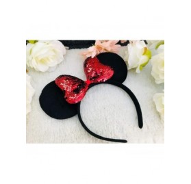 Headbands Mickey Mouse Minnie Mouse Sequin Ears Headband - M8 (SQ-Red2) - SQ-Red2 - CE192K9SK3N $9.10