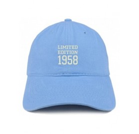 Baseball Caps Limited Edition 1958 Embroidered Birthday Gift Brushed Cotton Cap - Carolina Blue - C618CO5A78I $32.14