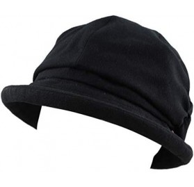 Newsboy Caps Womens Bucket Newsboy Cabbie Beret Cap Cloche Bucket Fashion Sun Hats - Linen/Cotton- Black - CK18H5IYQ3W $19.11