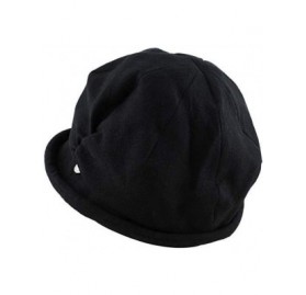 Newsboy Caps Womens Bucket Newsboy Cabbie Beret Cap Cloche Bucket Fashion Sun Hats - Linen/Cotton- Black - CK18H5IYQ3W $19.11