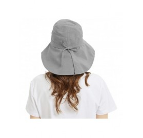 Bucket Hats Bucket Hats for Women- Wide Brim UV Protection Sun Hat Packable Outdoor Beach Caps with Chin Strap - Type 1- Gray...