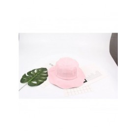 Sun Hats Women Sun Hats UV Protection Wide Brim Foldable Bucket Hat Beach Hat - Pink - CT18E9XO4S0 $21.64