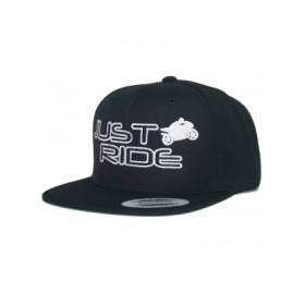 Baseball Caps Street Bike Hat Flat Bill Snapback - Black-white - CY18EUAG7UE $29.81