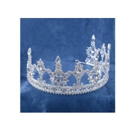 Headbands Women Wedding Crown Rhinestone Tiara for Prom - Silver - CF17YOQGTO8 $18.16