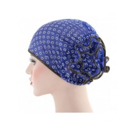Skullies & Beanies Islamic Muslim Hijab Cap Women Flower Turban Hat Cotton Headwrap Scarf - Pink - CE18DLQTEHO $8.41