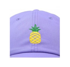 Baseball Caps Pineapple Hat Unstructured Cotton Baseball Cap - Lavender - C618ICE89Z9 $10.90