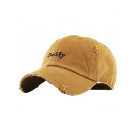 Baseball Caps Good Vibes Only Heart Breaker Daddy Dad Hat Baseball Cap Polo Style Adjustable Cotton - (6.1) Wheat Daddy Vinta...