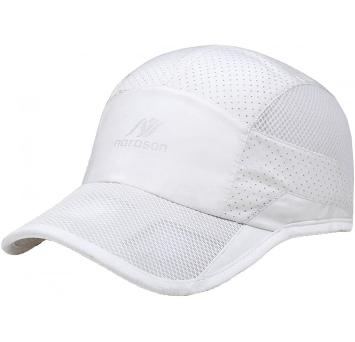 Baseball Caps Unisex Mesh Sport Cap Quick-Drying Outdoor Breathable Sun hat Runner UV Protection 50+ - White - CI17YYHX629 $2...