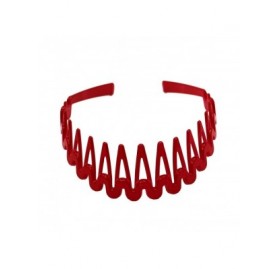 Headbands Plastic Headband with Teeth - 12 Hard Headbands - Bright Color Headbands - C112IFEC7FF $9.84