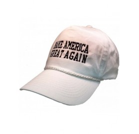 Baseball Caps Donald Trump 2016 Make America Great Again Embroidered Rope Hat - White - C812JJTA89V $17.24