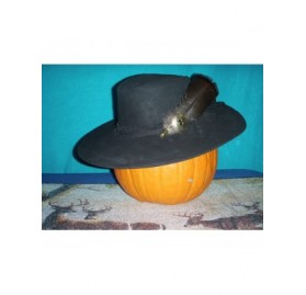 Cowboy Hats Mountain Man Jeremiah Johnson Wanderlust Brown Leather Cowboy Hat - Black - CU11N3BH0HB $78.96