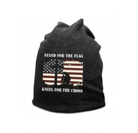 Sun Hats I Run Hoes for Money Women's Beanies Hats Ski Caps - Stand for the Flag Kneel for the Cross /Deep Heather - CP194QTZ...