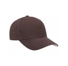 Baseball Caps Cotton Twill Fitted Cap - Brown - CJ19085H5CO $15.02